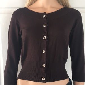 Adorable Feminine INC Brown Cropped Sweater